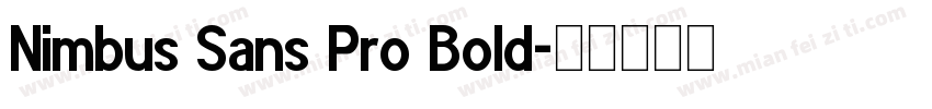 Nimbus Sans Pro Bold字体转换